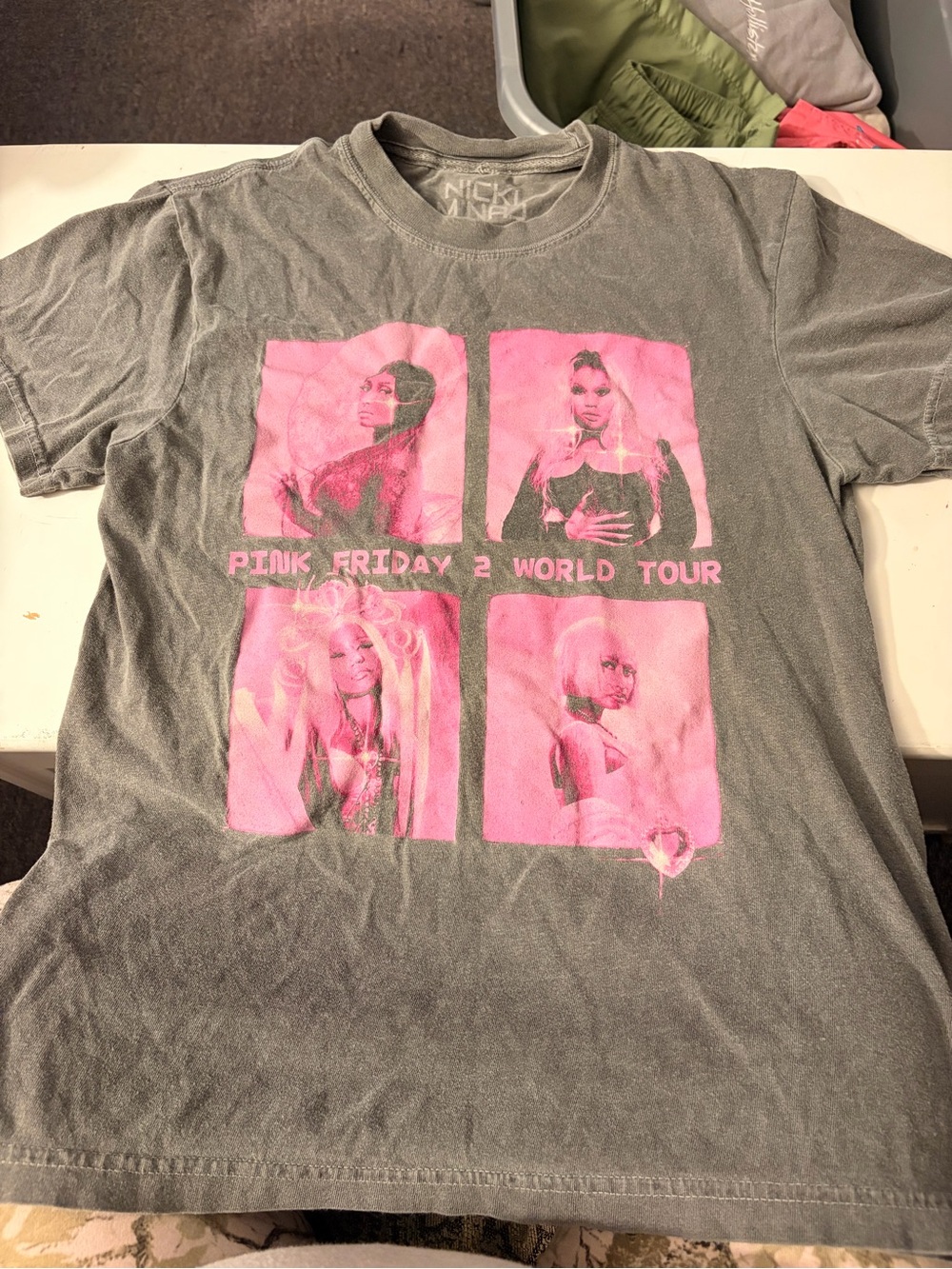 Nicki Minaj Pink Friday 2 World Tour Tee - Gray & Pink